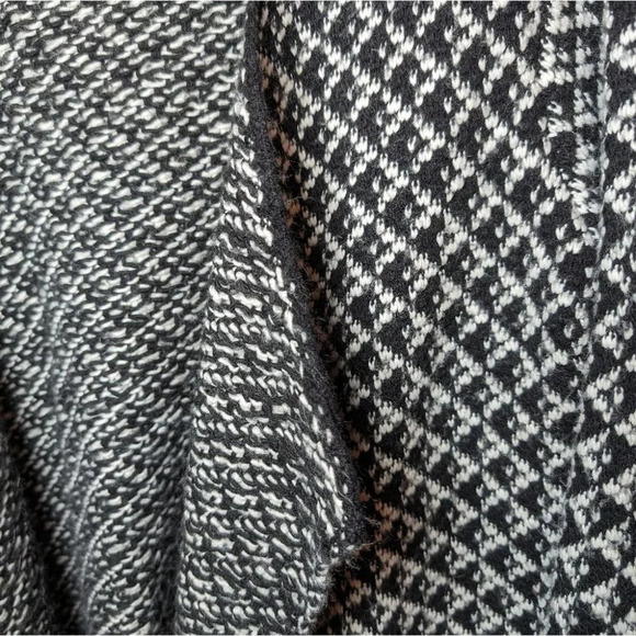 RW&Co Black & White Wool Blend Open Front Cardigan Sweater Woman's Large - Picture 7 of 9